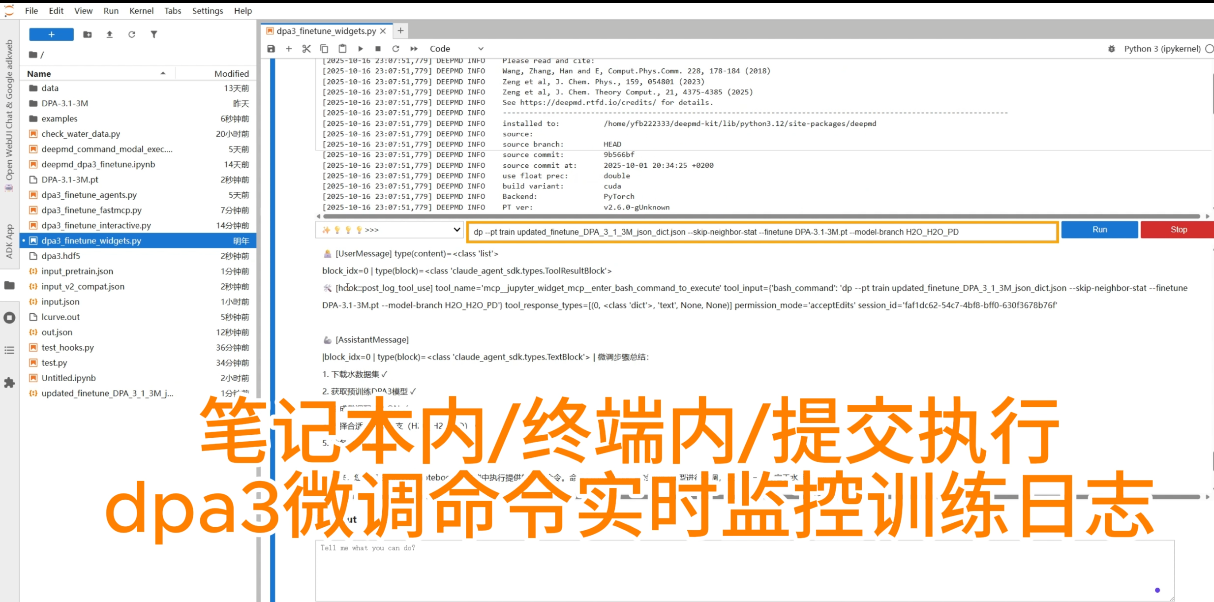 deepmd-jupyter-ai 科学智能笔记本